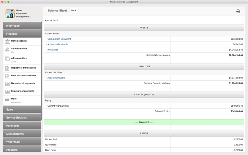 Nano Enterprise Screenshots