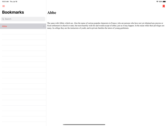 Theological Dictionary:Offline iPad Screenshots