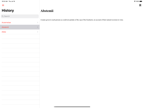Theological Dictionary:Offline iPad Screenshots