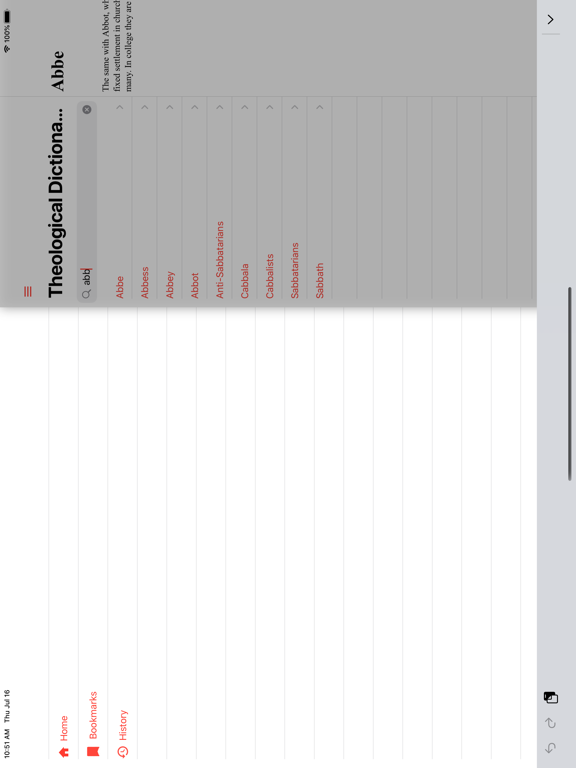 Theological Dictionary:Offline iPad Screenshots