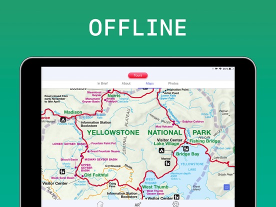 Yellowstone National Park iPad Screenshots