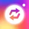 リポスト for インスタグラムとツイッター!