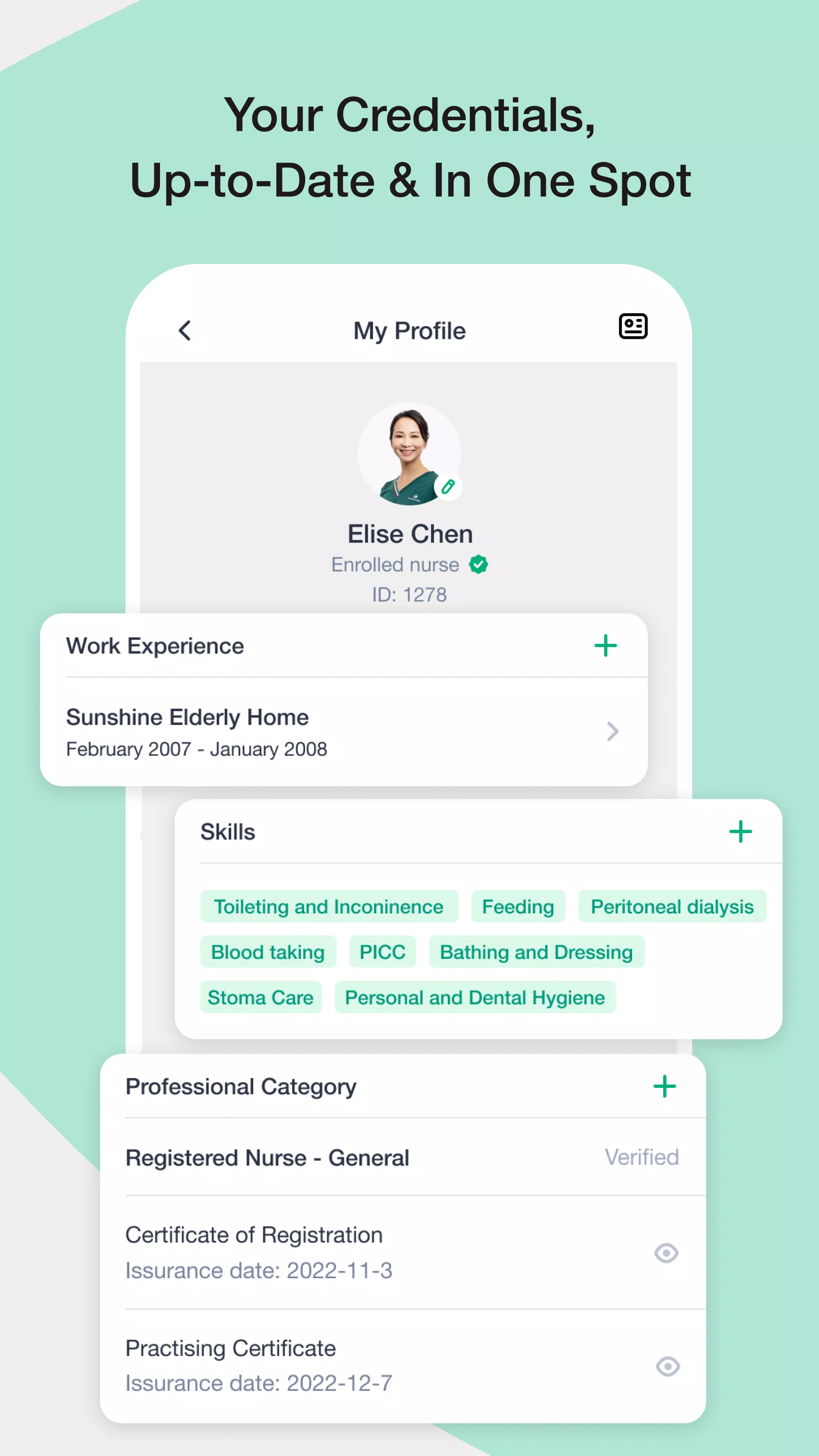Evercare Caregiver Screenshots