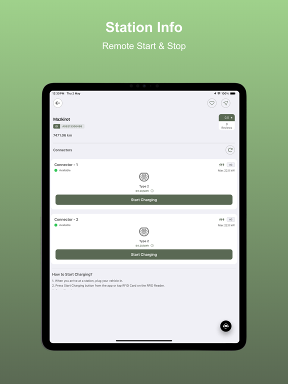 Inter EV Charging iPad Screenshots