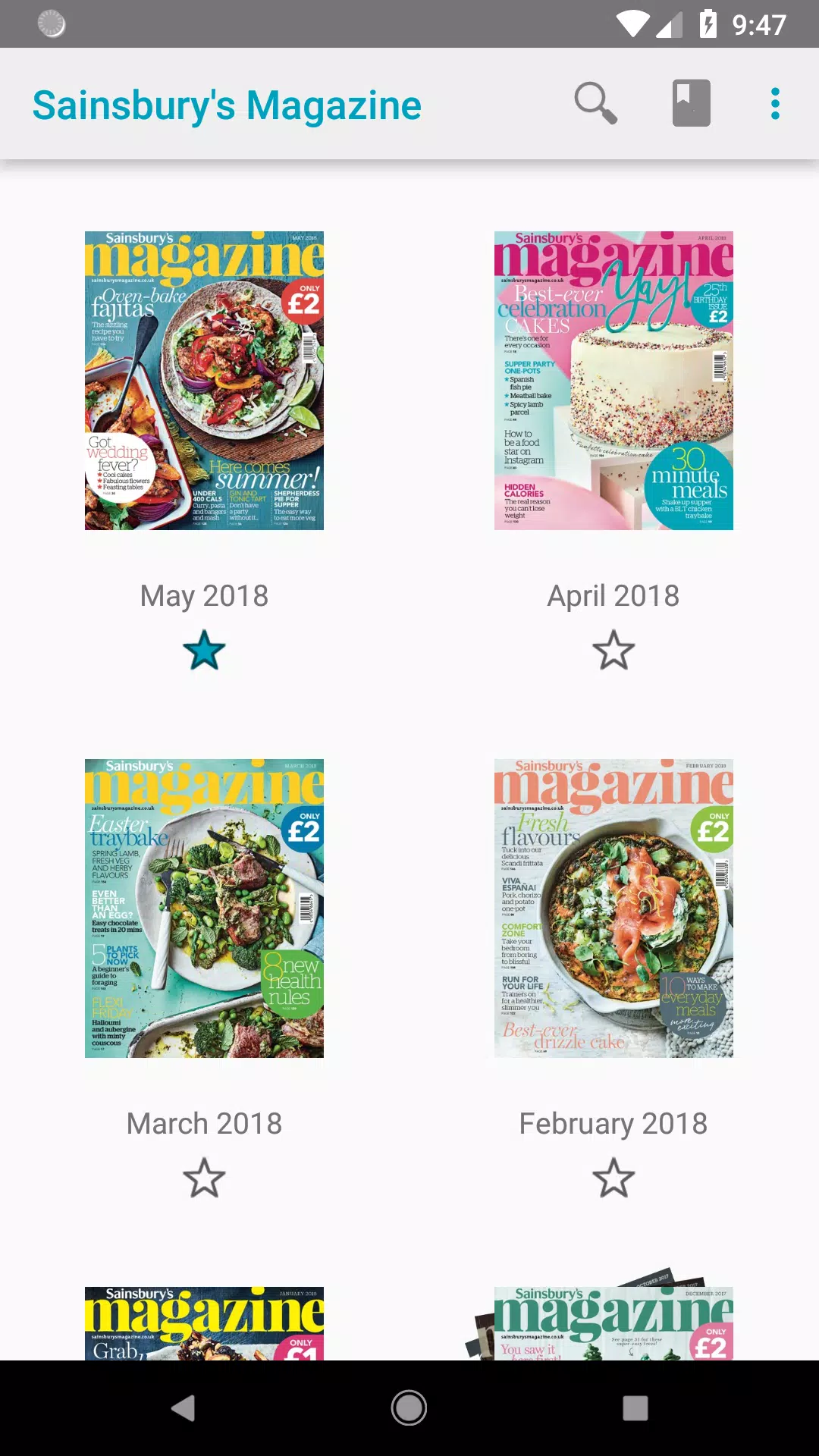 Screenshot di Sainsbury's magazine