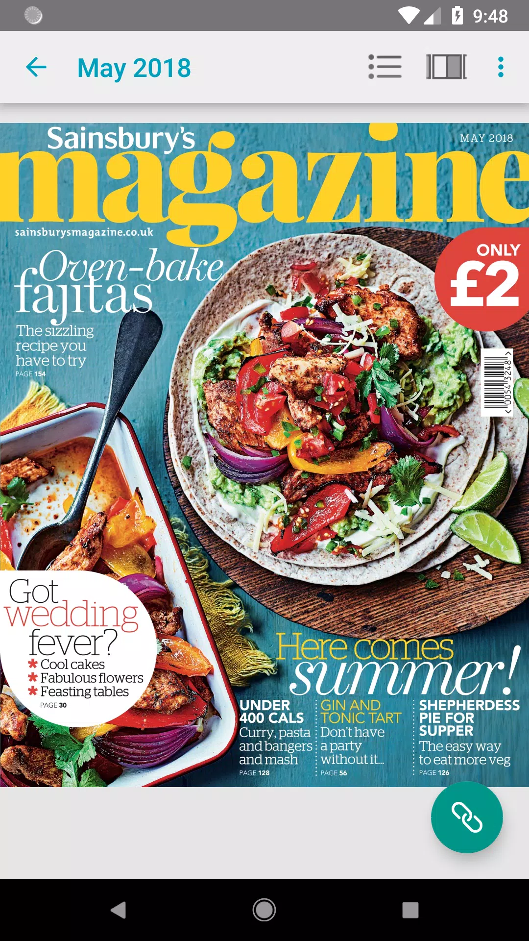 Screenshot di Sainsbury's magazine