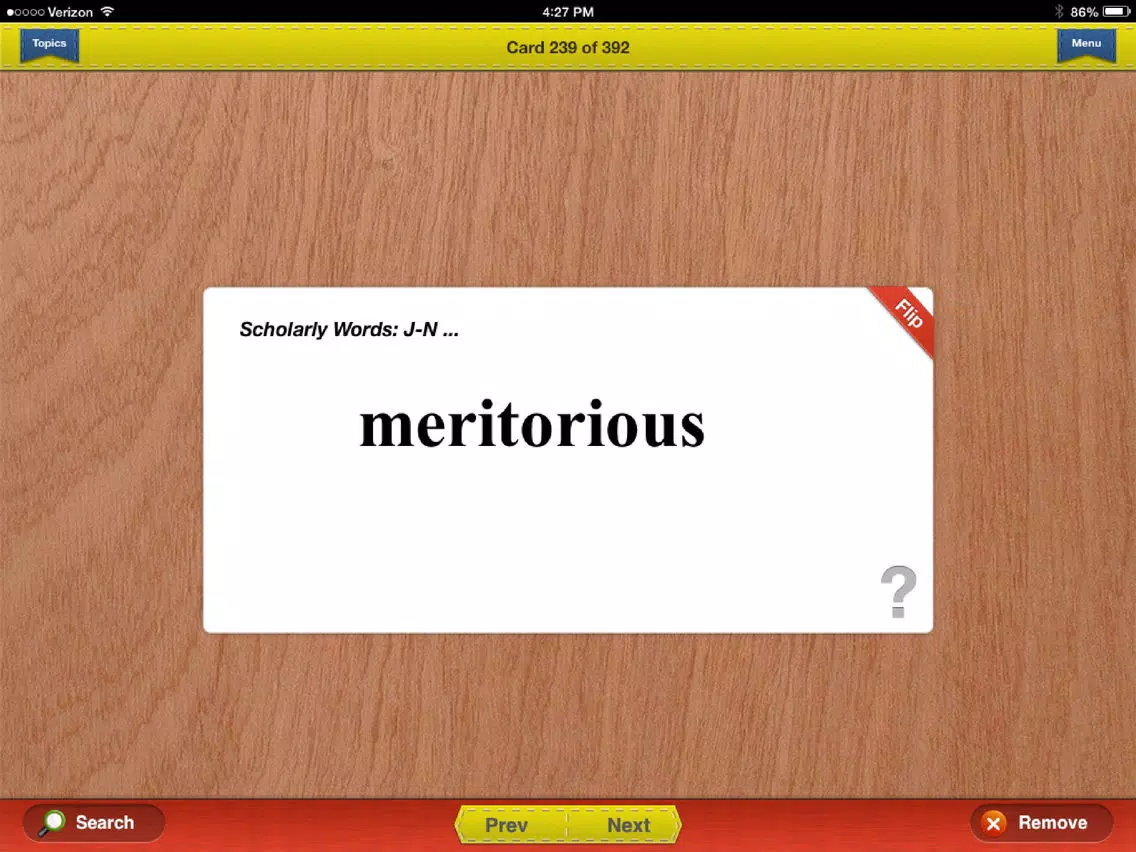 English Vocabulary Flashcards Exambusters iPad Screenshots