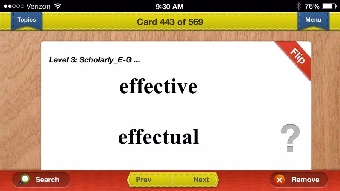 English Vocabulary Flashcards Exambusters Screenshots