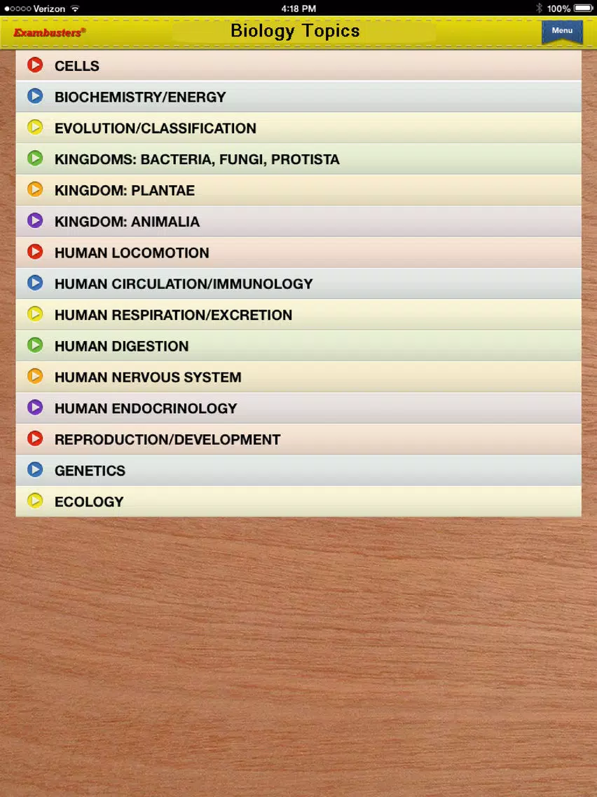 GCSE Biology Prep Flashcards Exambusters iPad Screenshots