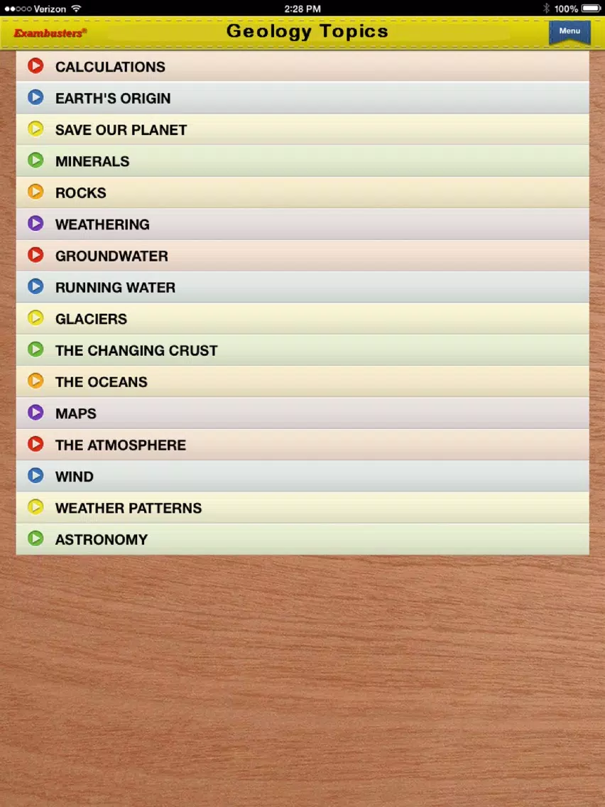 GCSE Geology Prep Flashcards Exambusters iPad Screenshots