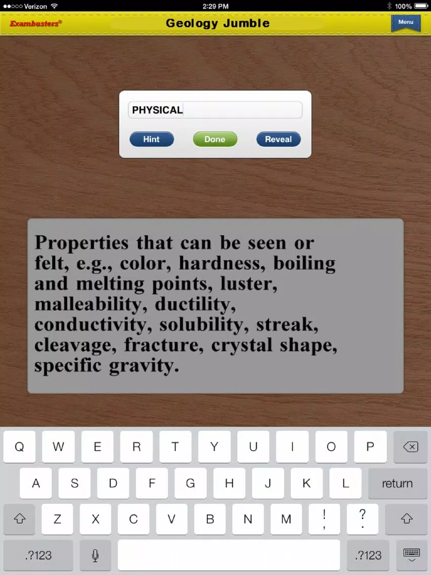 GCSE Geology Prep Flashcards Exambusters iPad Screenshots
