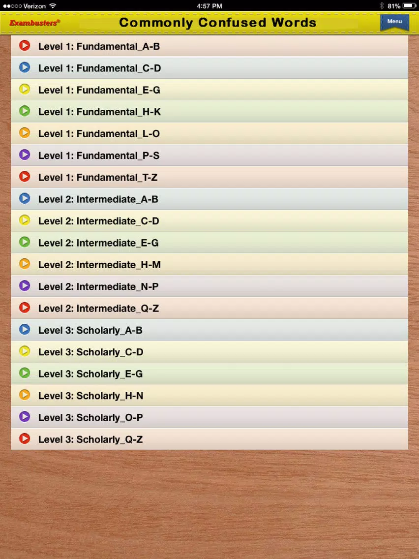 LSAT Prep Verbal Flashcards iPad Screenshots