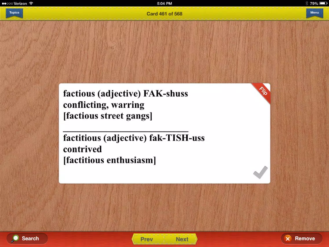 LSAT Prep Verbal Flashcards iPad Screenshots