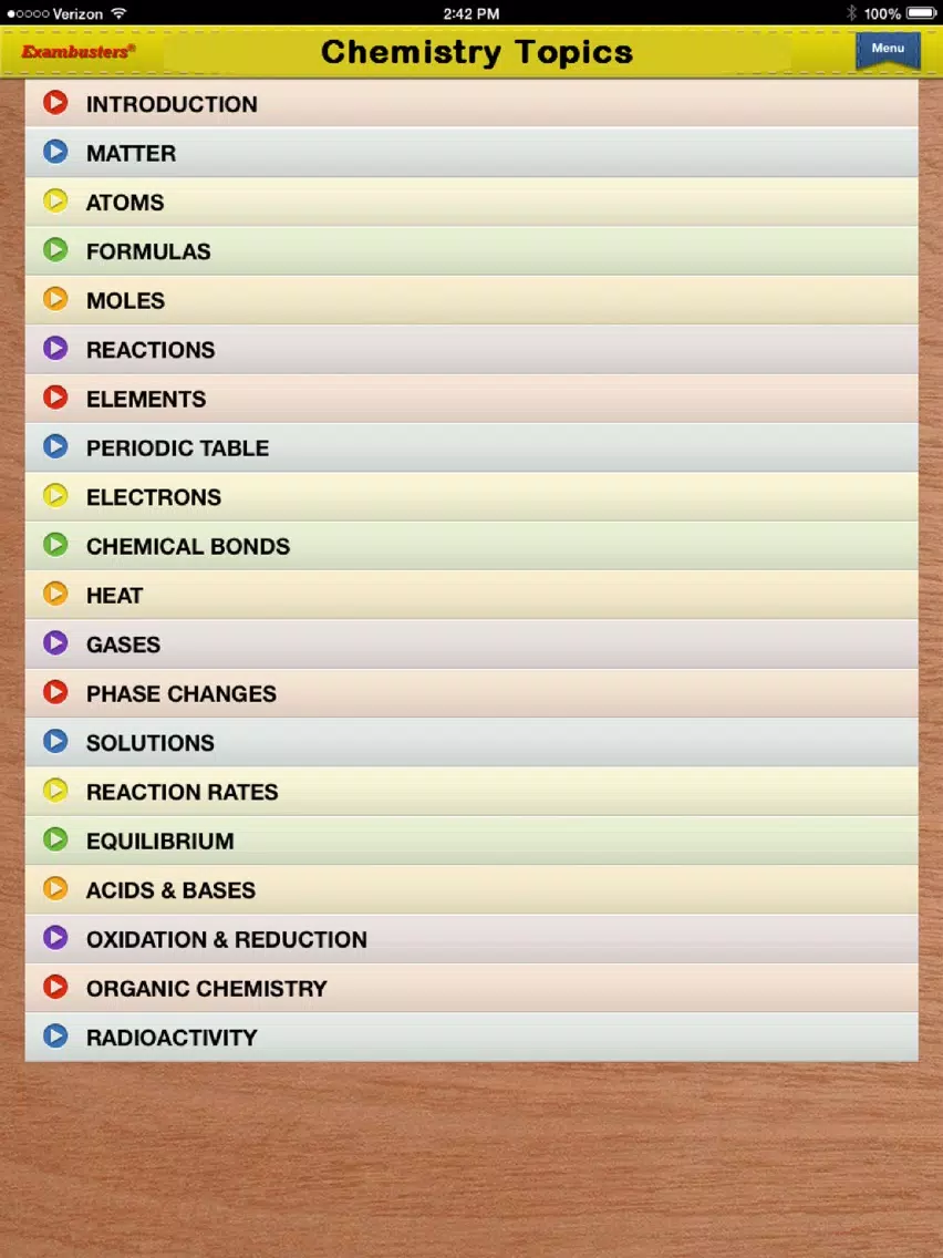NY Regents Chemistry Prep Flashcards Exambusters iPad Screenshots