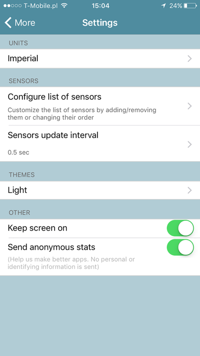 Sensors Toolbox Screenshots