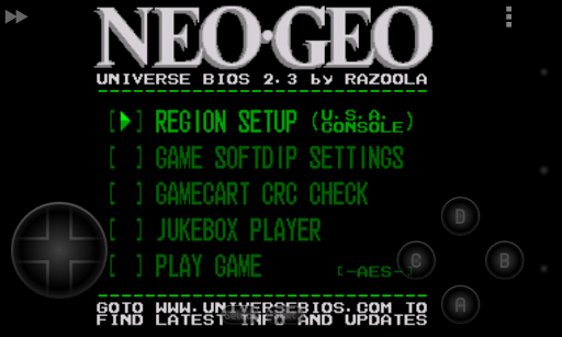 NEO.emu (Arcade Emulator) Screenshots