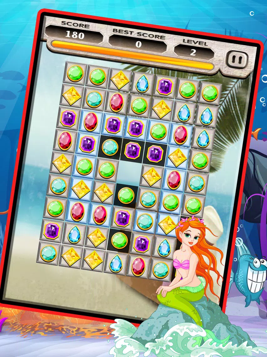 Sea Jewels Star Match 3 iPad Screenshots