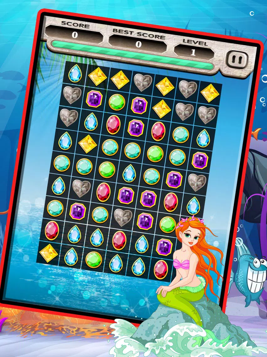 Sea Jewels Star Match 3 iPad Screenshots