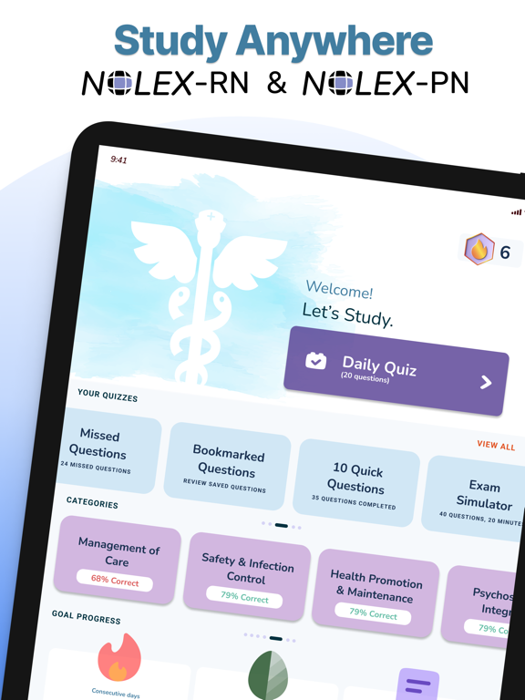 NCLEX RN PN 2025 Practice Test iPad Screenshots