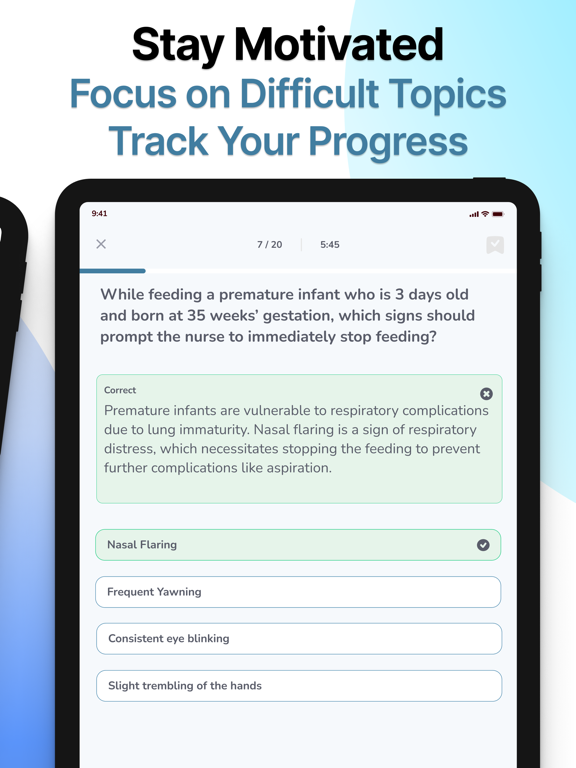 NCLEX RN PN 2025 Practice Test iPad Screenshots