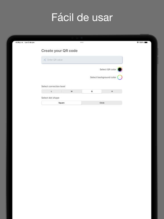 Create QR V2 iPad Screenshots