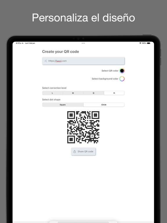 Create QR V2 iPad Screenshots