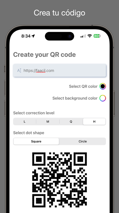 Create QR V2 Screenshots