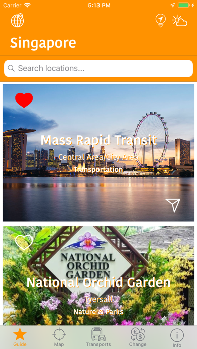 Singapore Map and Travel Guide Screenshots
