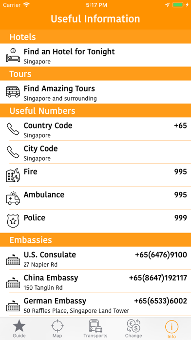 Singapore Map and Travel Guide Screenshots