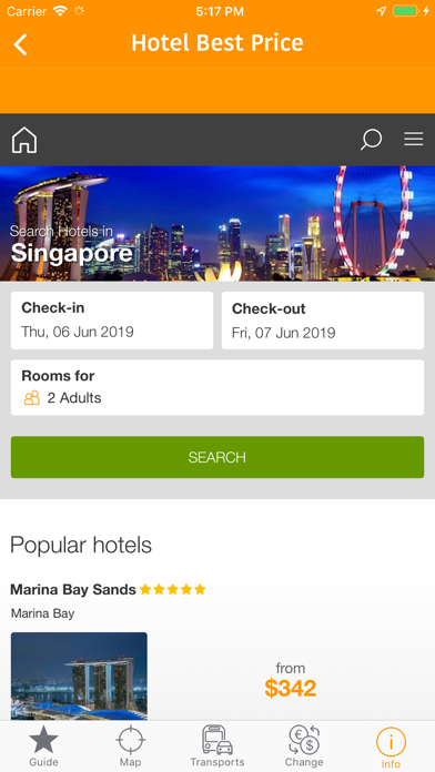 Singapore Map and Travel Guide Screenshots