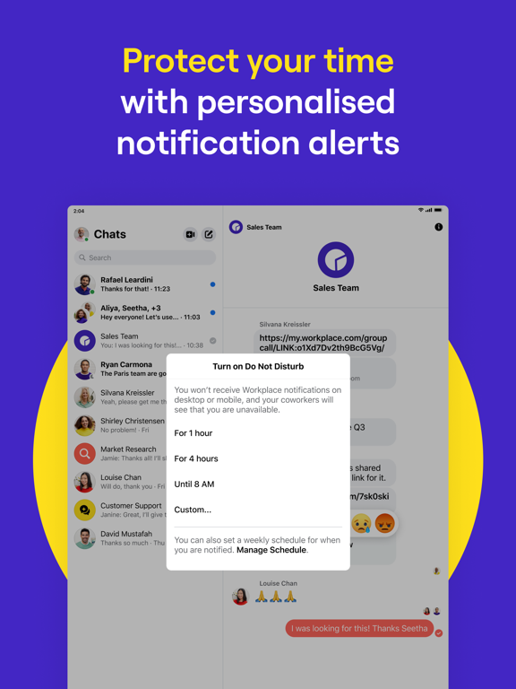 Workplace Chat from Meta iPad Screenshots