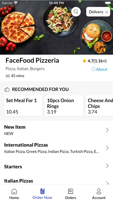 FaceFood Pizzeria Screenshots