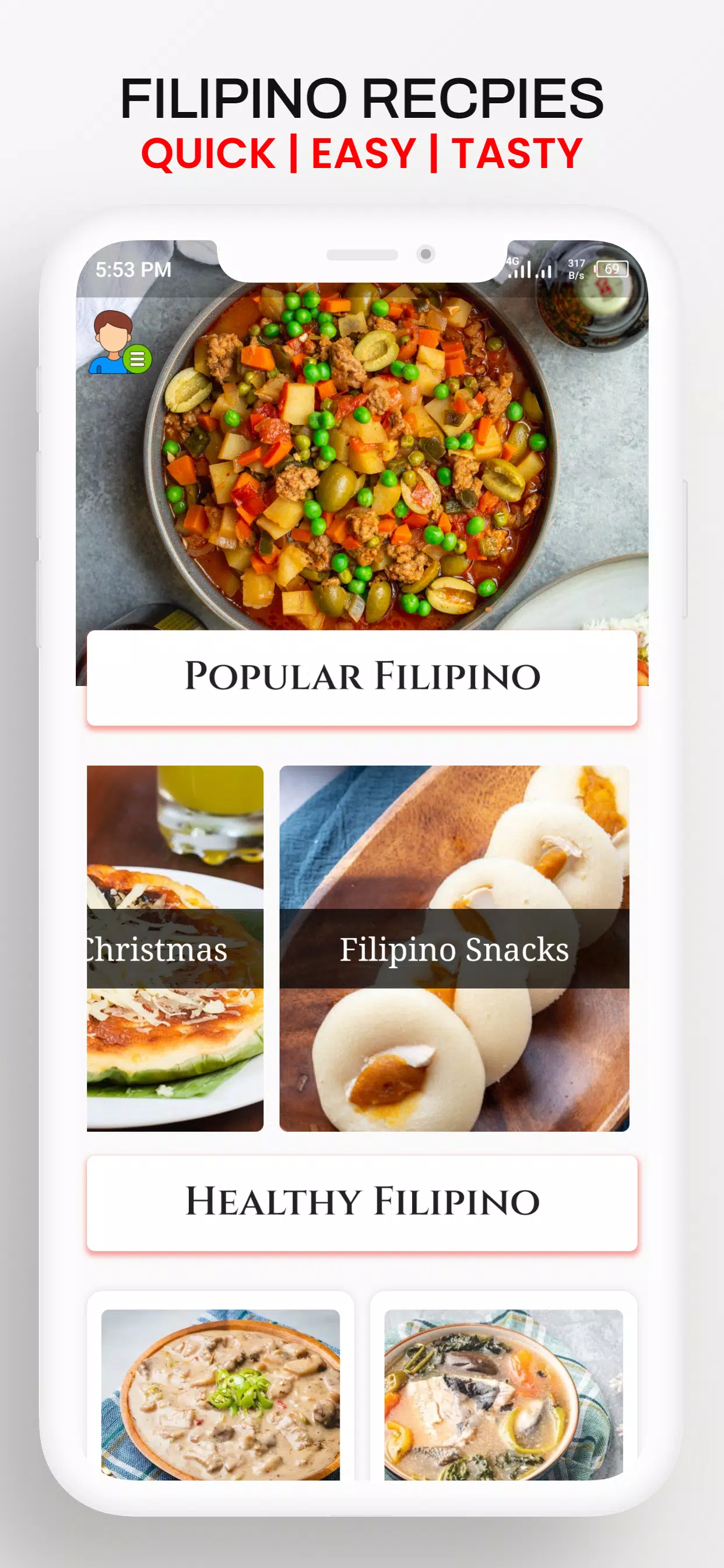Filipino recipes cooking app Screenshots