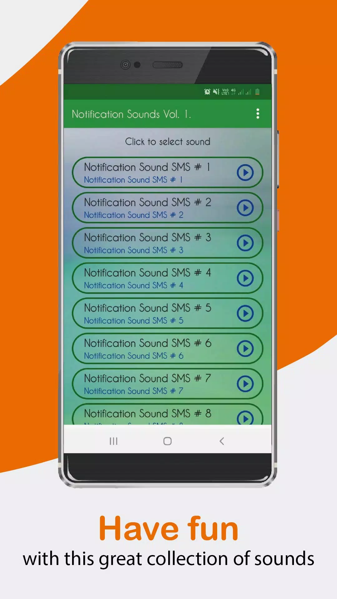 Tangkapan layar Notification Sounds. tones