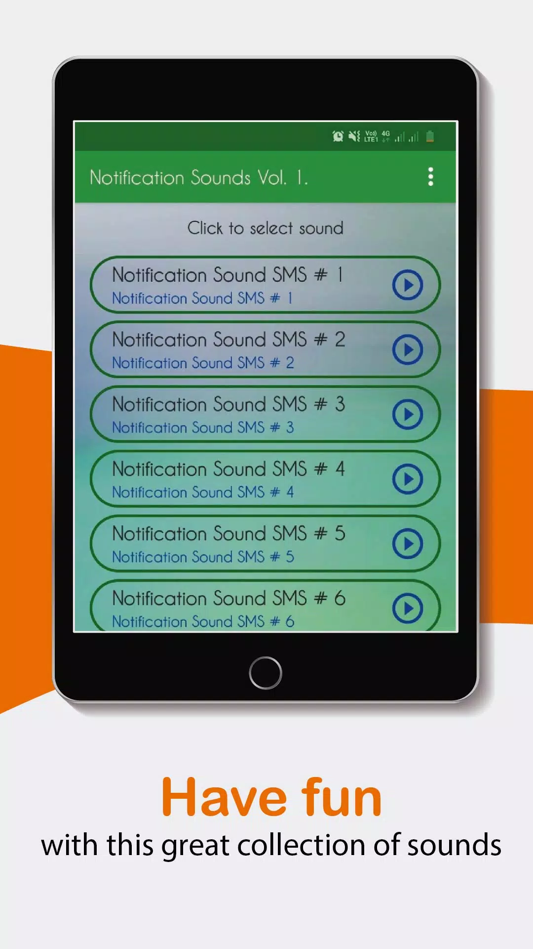 Tangkapan layar Notification Sounds. tones