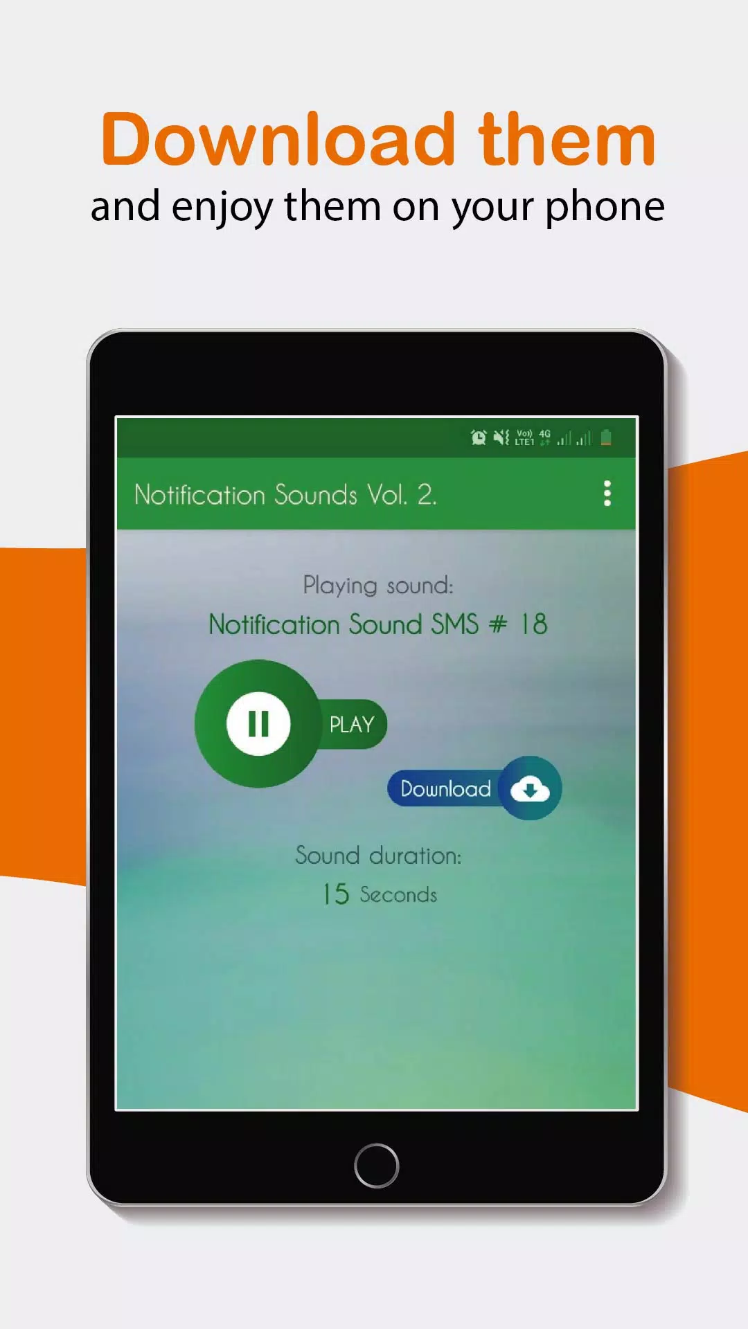 Tangkapan layar Notification Sounds. tones