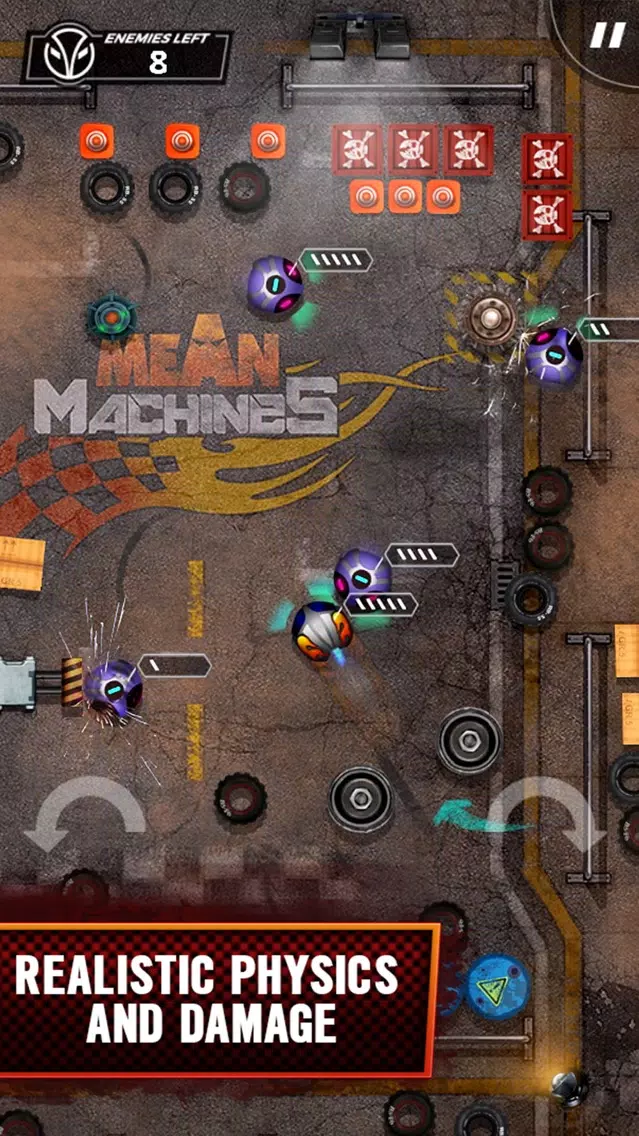 Ảnh chụp màn hình của Mean Machines Demolition Derby