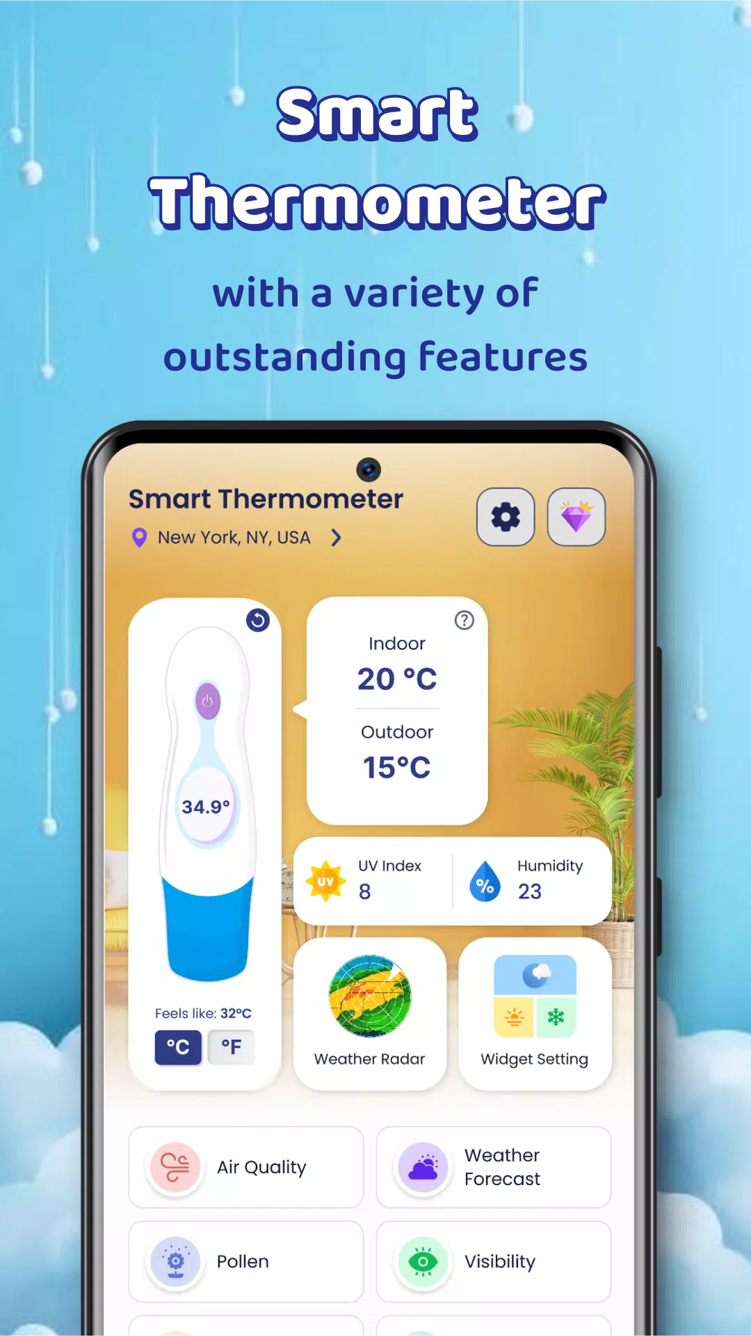 Room Temperature Thermometer Screenshots