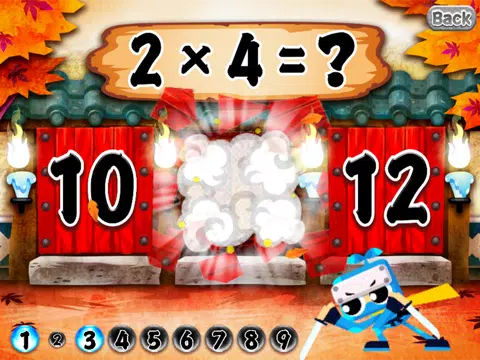 Learn Times Table Easy with Math Ninja iPad  스크린샷