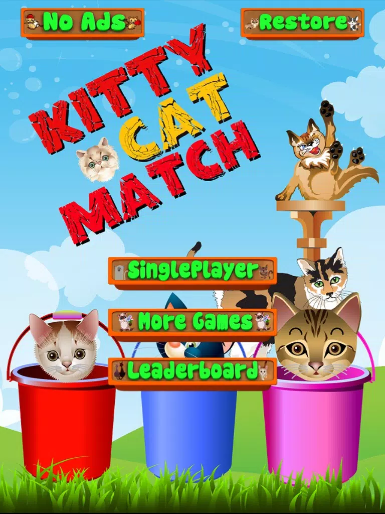 Kitty Cat Match - Connect Three Animal Puzzle Fun iPad Screenshots