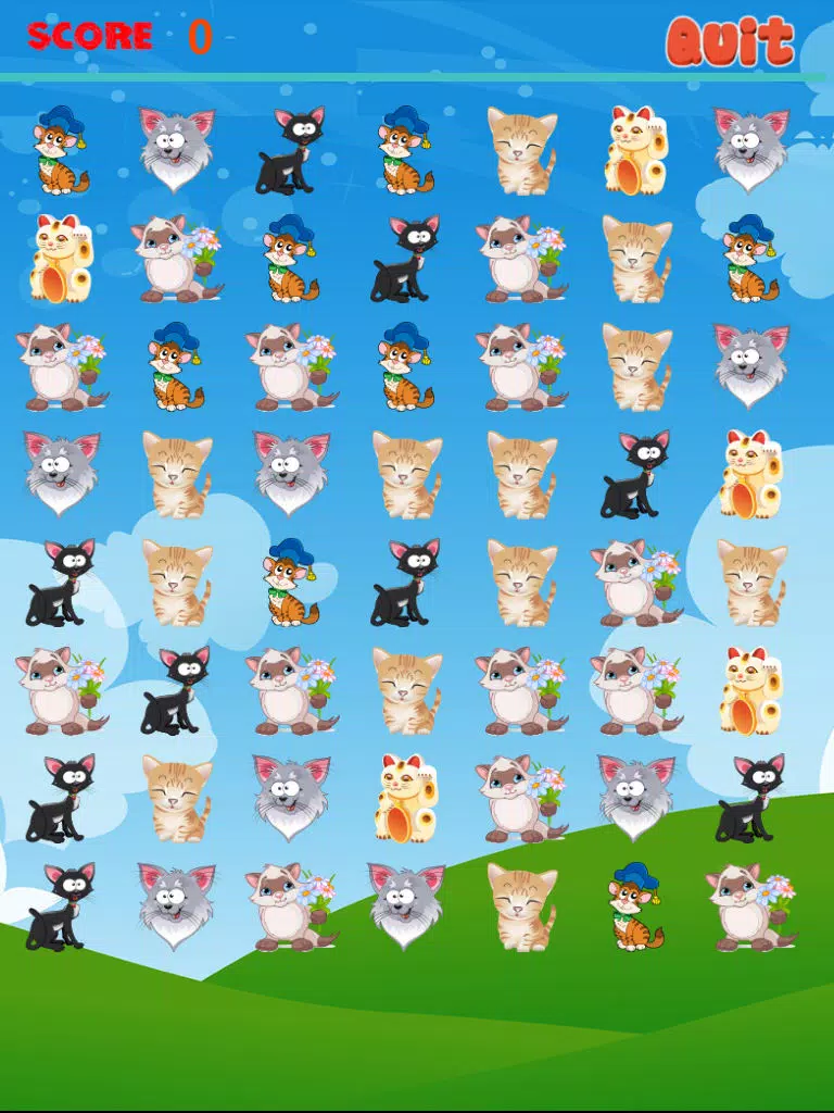 Kitty Cat Match - Connect Three Animal Puzzle Fun iPad Screenshots