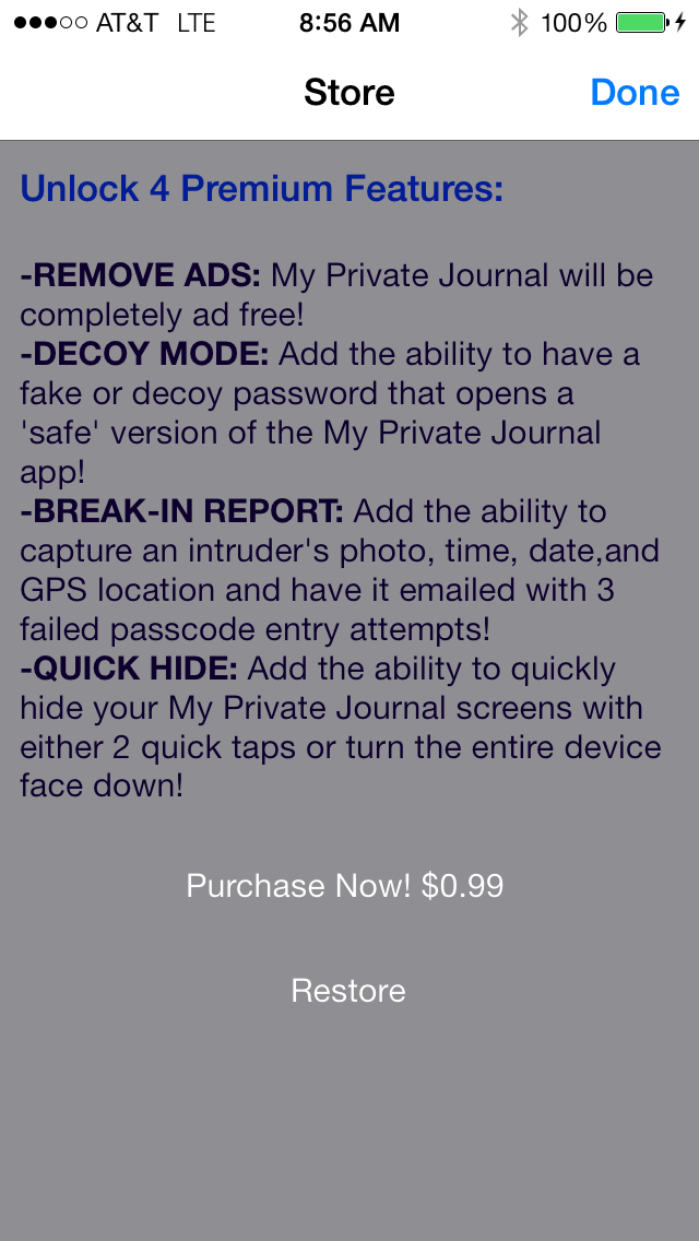 My Private Journal: Free Secret Photo, Video, & Journal Manager Screenshots