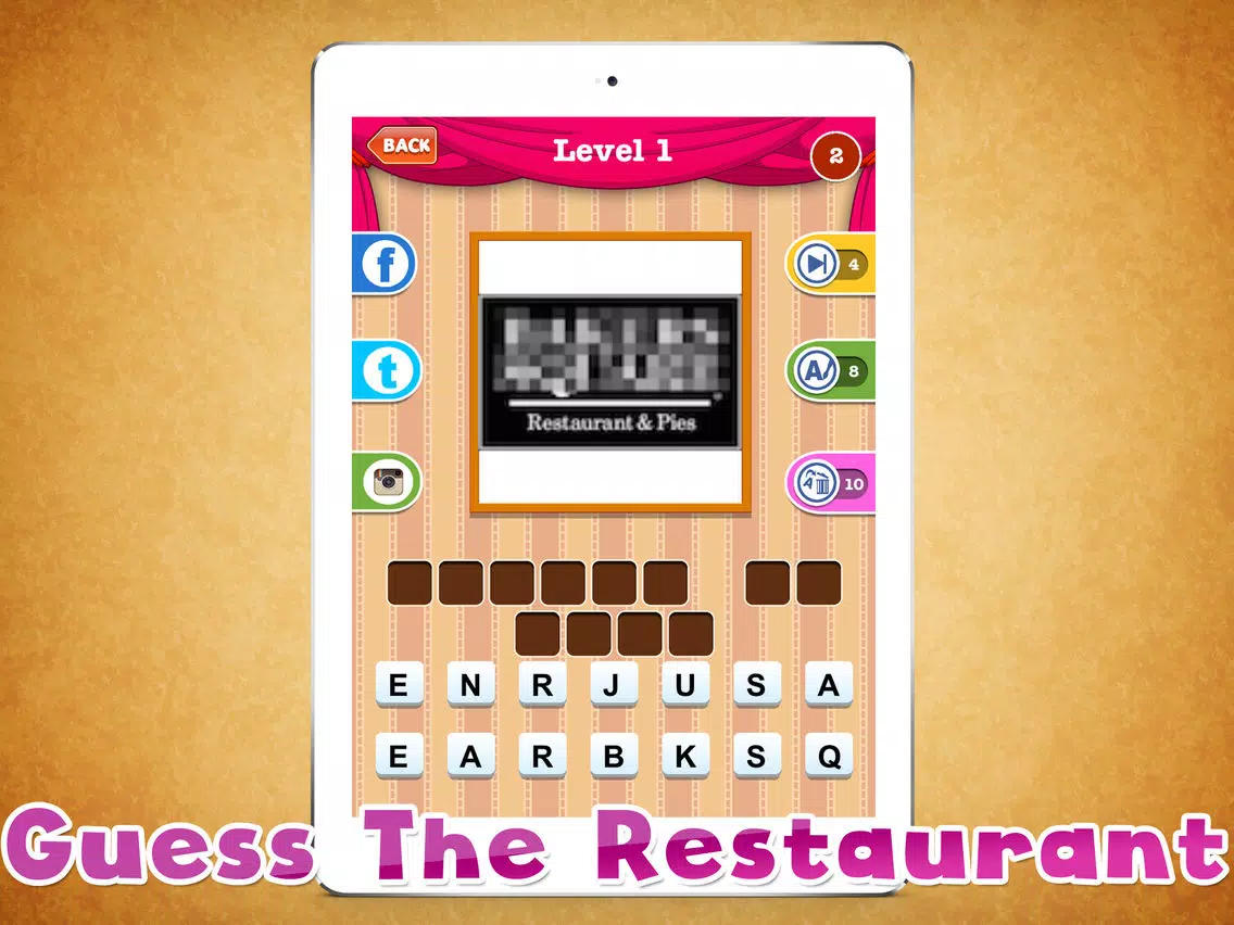Guess The Restaurant Trivia Quiz - What’s The Restaurant Pics Guess And solve words It!!! iPad Screenshots