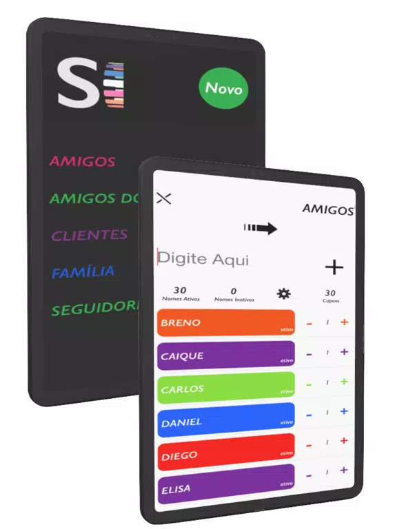 Sorteia Nome iPad Screenshots