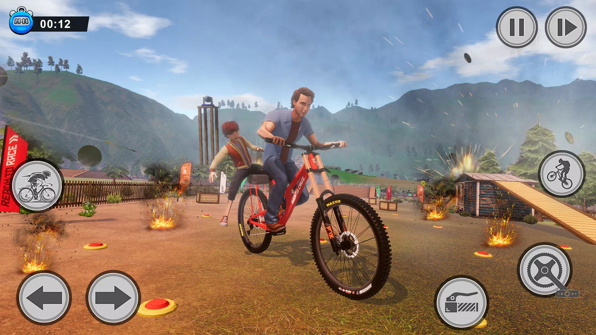 BMX Bicycle Obstacle Guts Game Screenshots