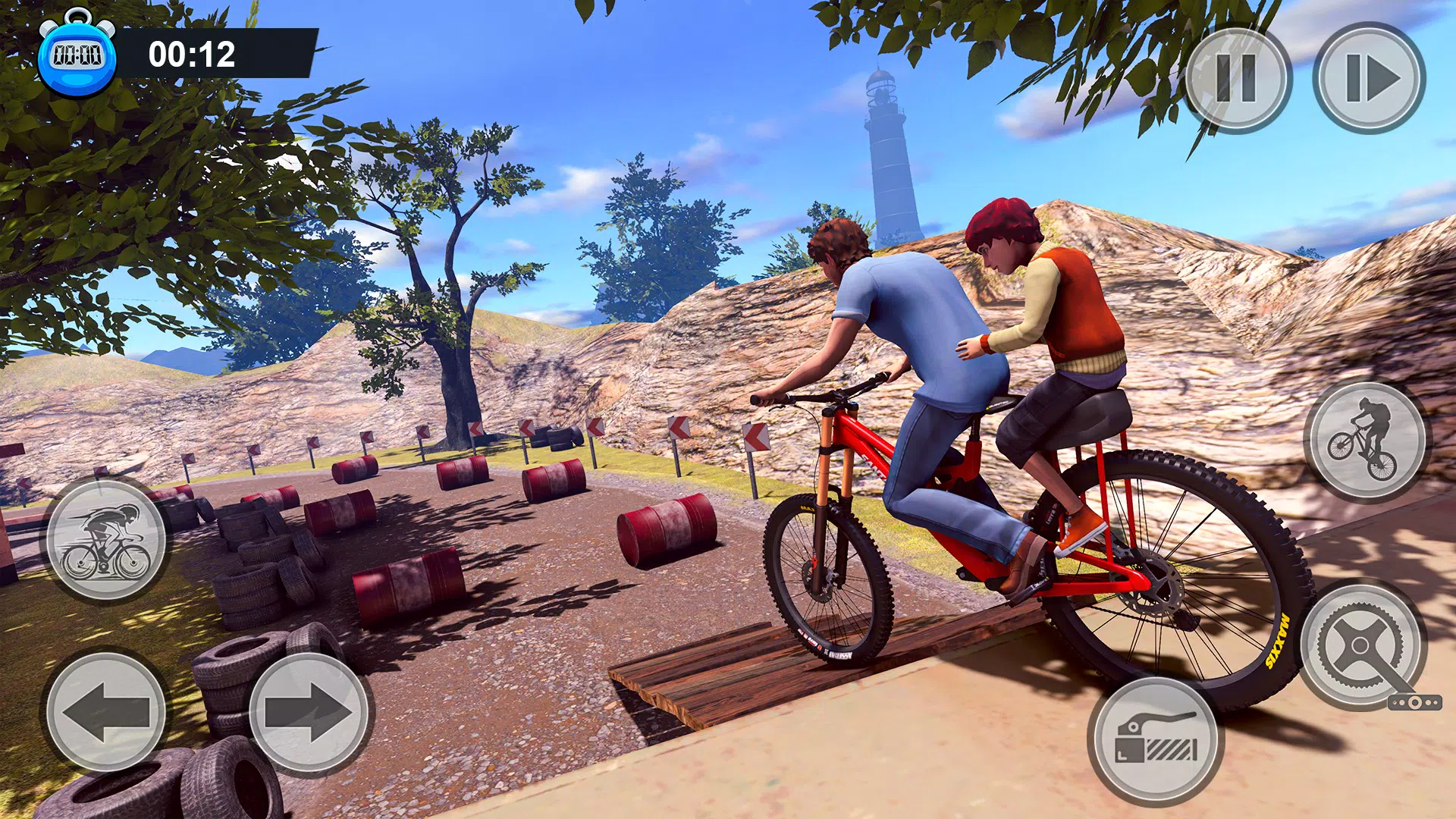 BMX Bicycle Obstacle Guts Game Screenshots