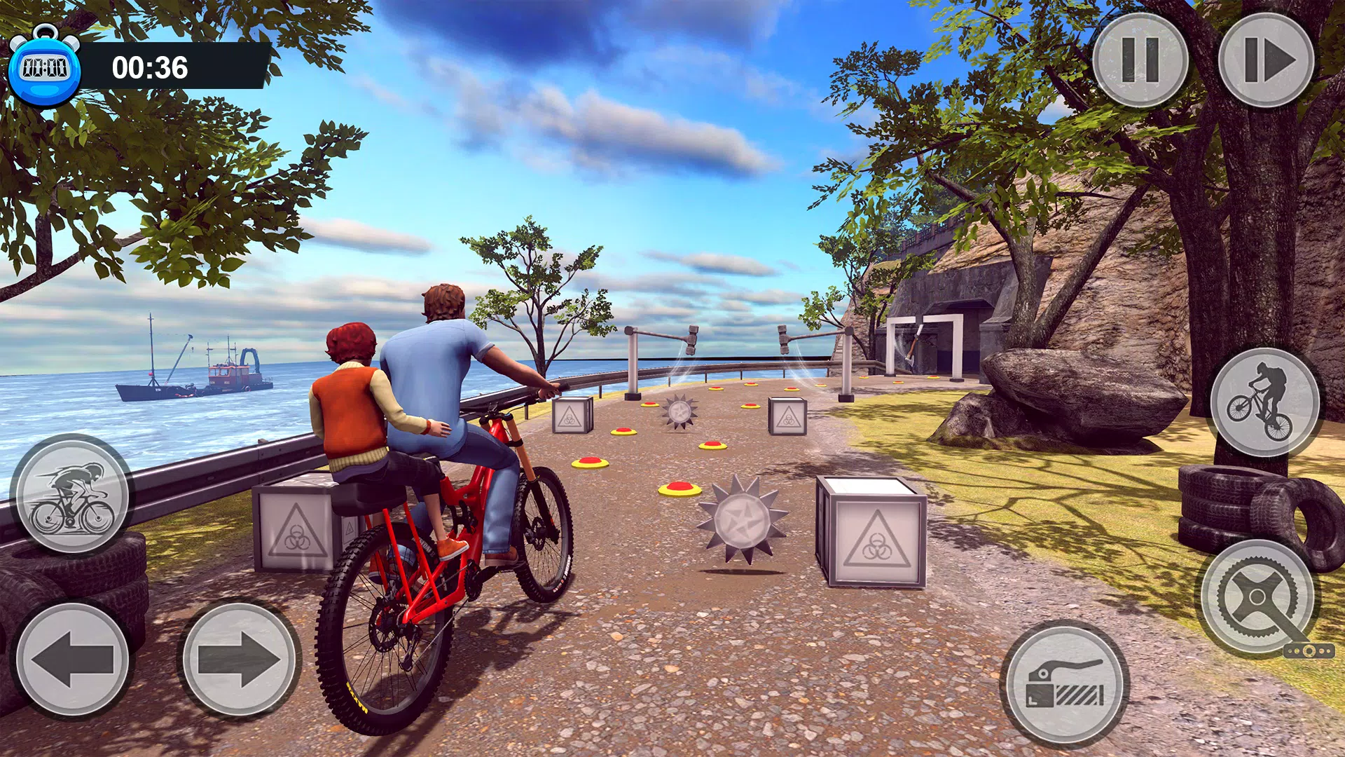 BMX Bicycle Obstacle Guts Game Screenshots