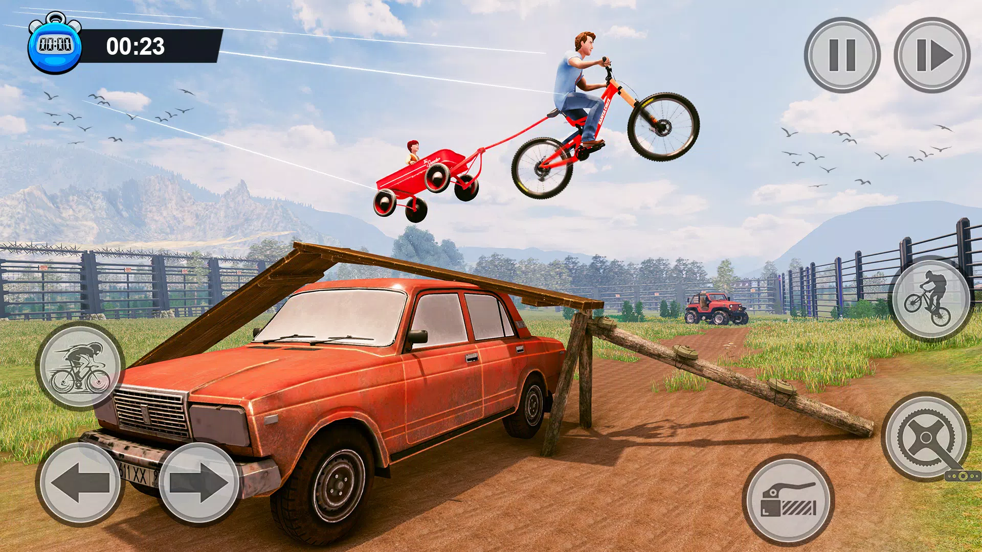 BMX Bicycle Obstacle Guts Game Screenshots