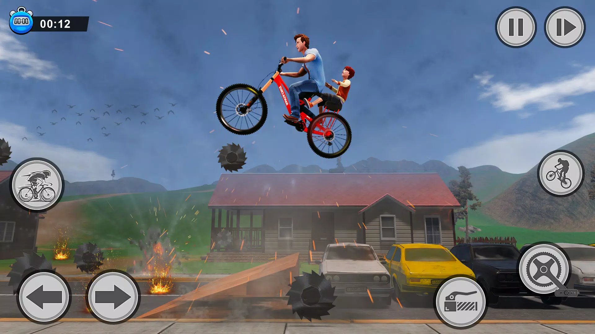 BMX Bicycle Obstacle Guts Game Screenshots