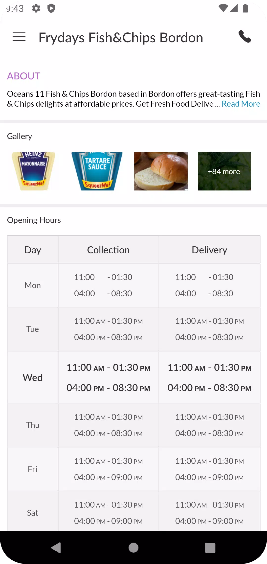 Frydays Fish and Chips Bordon Screenshots